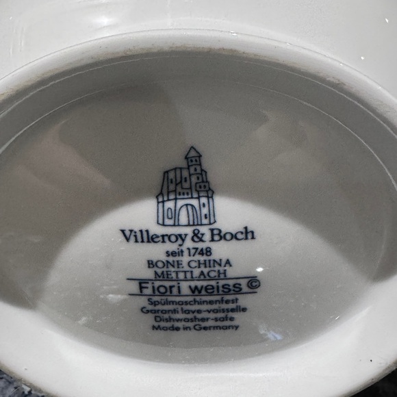 🫖 Vintage Elegant Villeroy and Boch Fiori White Porcelain Pot 🫖 - Picture 11 of 15